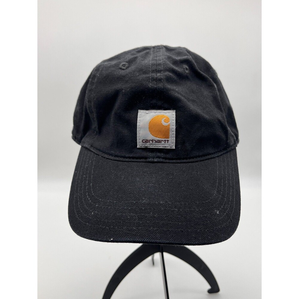 Carhartt Ball Cap Hat Youth Black Strapback OSFM Cotton Workwear Outdoors